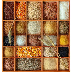 Groats, noodles, seeds, nuts