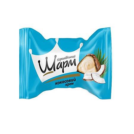 Ukrainian candies AVK "Royal charm" with coconut filling, 120g