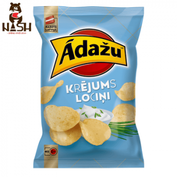 Adazu chips with sour cream and green onion flavor, 130g