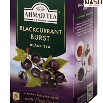 Ahmad black tea with blackcurrant aroma, 20 x 2g bags