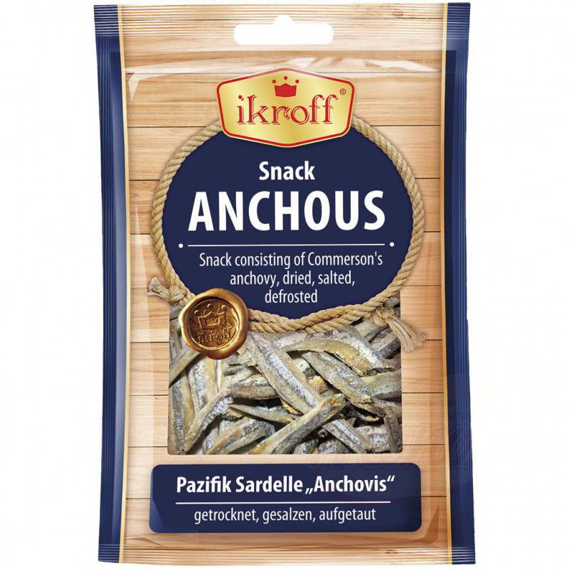 Dry salty anchovy snack Ikroff, 36g