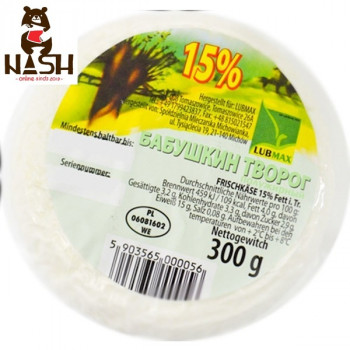 Babushkin cottage cheese 15% fat, 300g