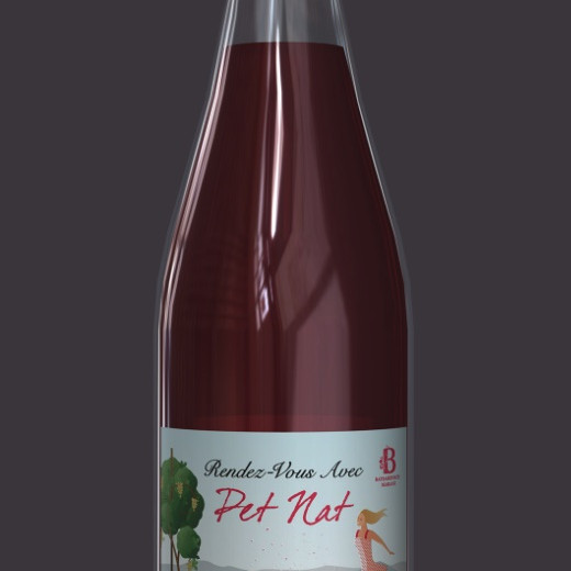 Georgian sparkling rose wine Batsashvili PetNat Rose