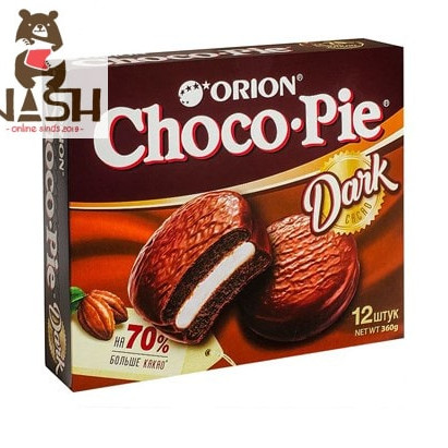 Choco-pie cookies Orion Dark, 12 pcs.