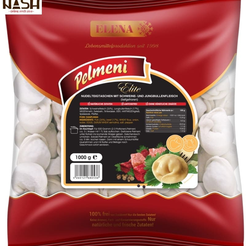 Elena "Elite" dumplings with pork and beef, 750g