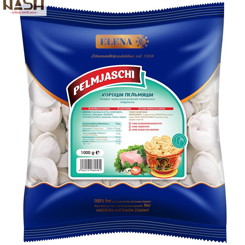 Dumplings Elena “Pelmyashi” with turkey, 1kg
