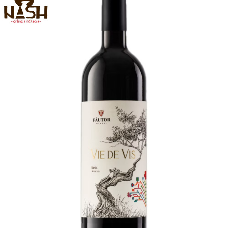 Moldovan red dry wine Fautor Vie de Vis Merlot