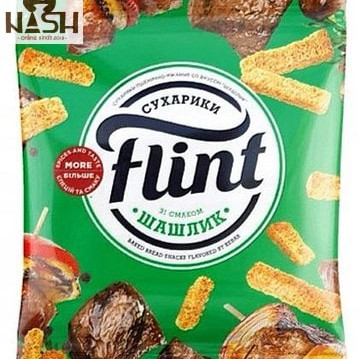 Ukrainian wheat-rye croutons Flint with BBQ flavor, 70g