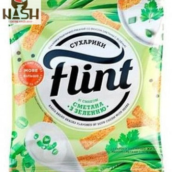 Ukrainian wheat-rye croutons Flint with Sour cream and herbs flavor, 70g