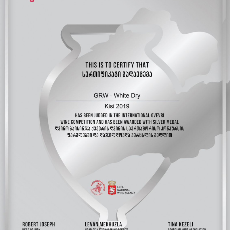 Georgian white dry qvevri wine Georgian Royal Wine Kisi