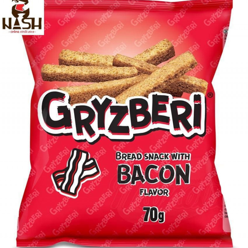 GRYZBERI croutons with bacon flavor, 70g