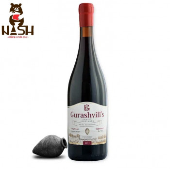 Georgian red dry qvevri wine Gurashvili Saperavi