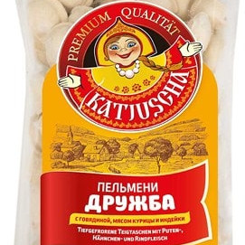Dumplings Katyusha "Friendship" with beef, chicken and turkey, 1kg