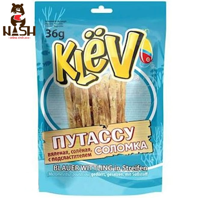 Ukrainian beer snack Klev from whiting fish, 36g