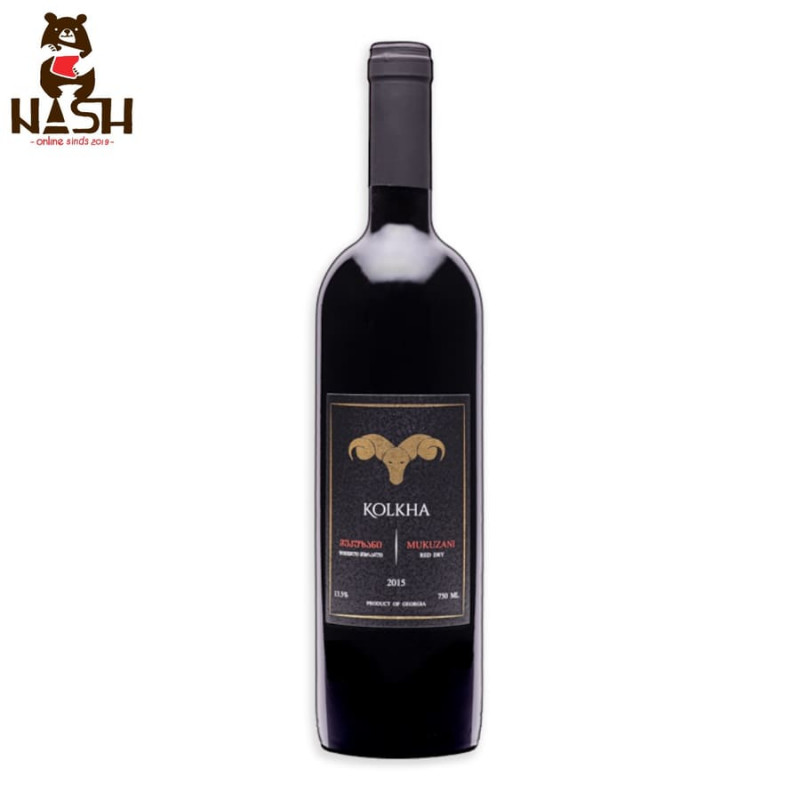 Georgian red dry wine Kolkha Mukuzani