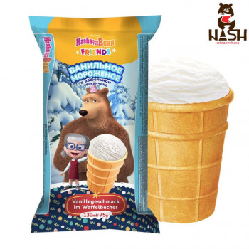 Vanilla ice-cream Masha and the Bear, 130 ml