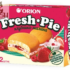 Orion Fresh Pie cookies "Strawberry-raspberry", 12 pcs.