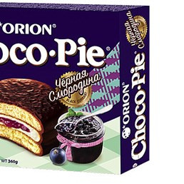 Choco-pie cookies with blackcurrant jam, 12 pcs.