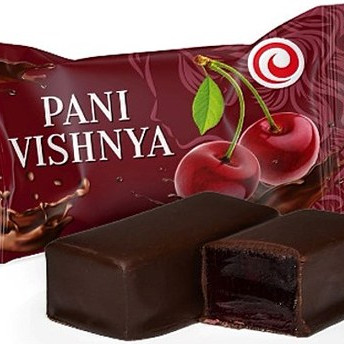 Ukrainian glazed candies Sweetail with cherry jelly "Pani cherry", 250g