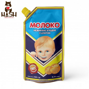 Ukrainian condensed whole milk with sugar Pervomaysk, 8.5% fat, 397g