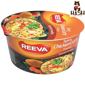 Ukrainian instant noodles Reeva with spicy chicken curry flavor, 75g