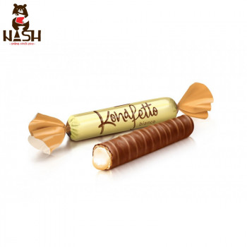 Ukrainian glazed wafer rolls Roshen "Konafetto Bianco", 250g