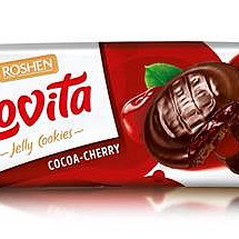 Ukrainian cookies Roshen Lovita Jelly with jelly filling with cherry flavor, 135g