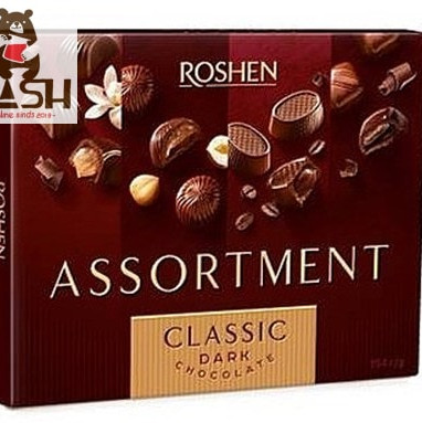 Ukrainian Assorted candies Roshen "Dark Chocolate", 154g 
