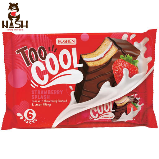 Ukrainian sponge cake Roshen Too Cool "Strawberry splash", 270g