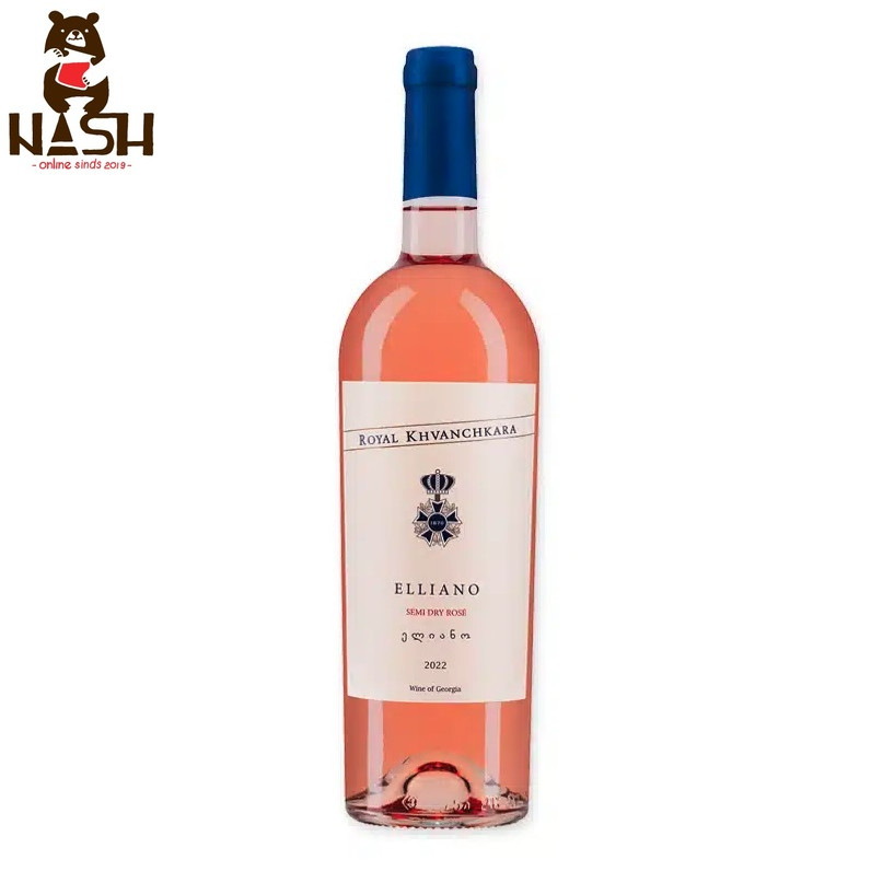 Georgian rose semi-dry wine Royal Khvanchkara Elliano