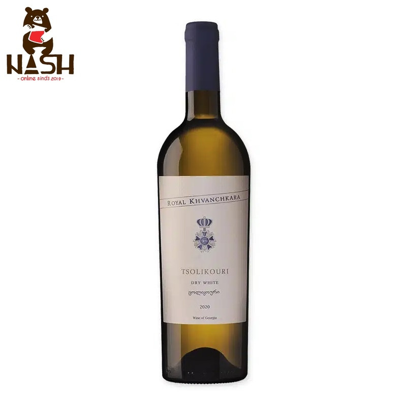 Georgian dry white wine Royal Khvanchkara Tsolikouri