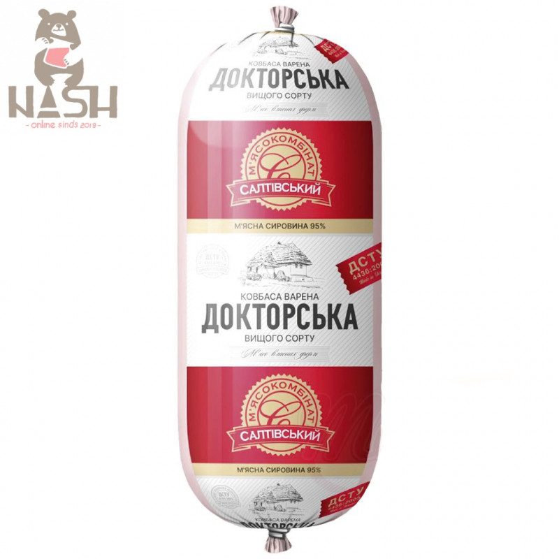 Ukrainian pork sausage from Saltovsky meat processing plant "Doctorskaya", 700g