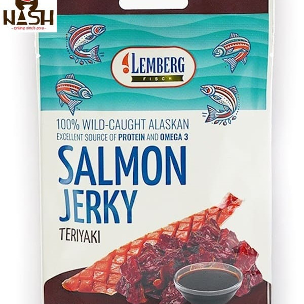 Lemberg beer snack made from dried and salted pink salmon in teriyaki sauce, 42g