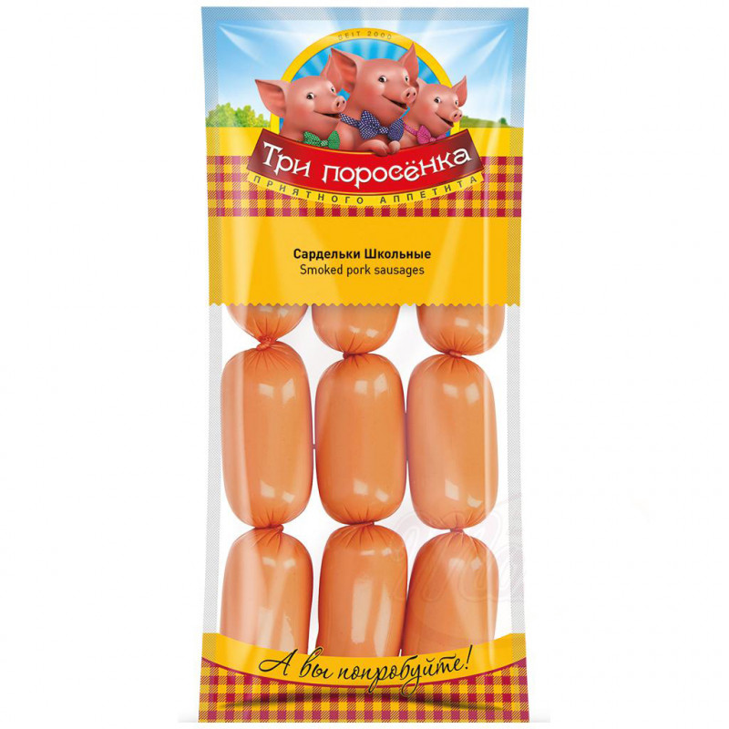 Sausages Three little pigs "School", 400g 