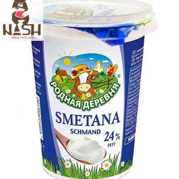 Sour cream Rodnaya Derevnya 24% fat, 375g  