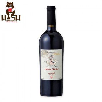 Georgian red dry qvevri wine Tavankari Saperavi Budeshuri