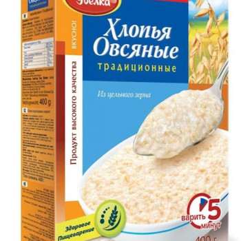Oat flakes Uvelka "Traditional", 400g