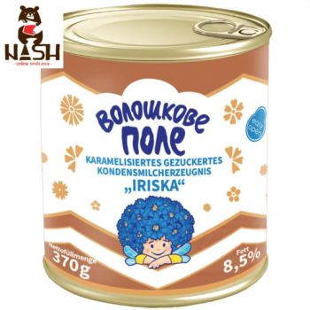 Ukrainian condensed milk with sugar "Voloshkove Pole", 370g