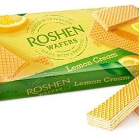 Ukrainian waffles Roshen with lemon filling, 210g