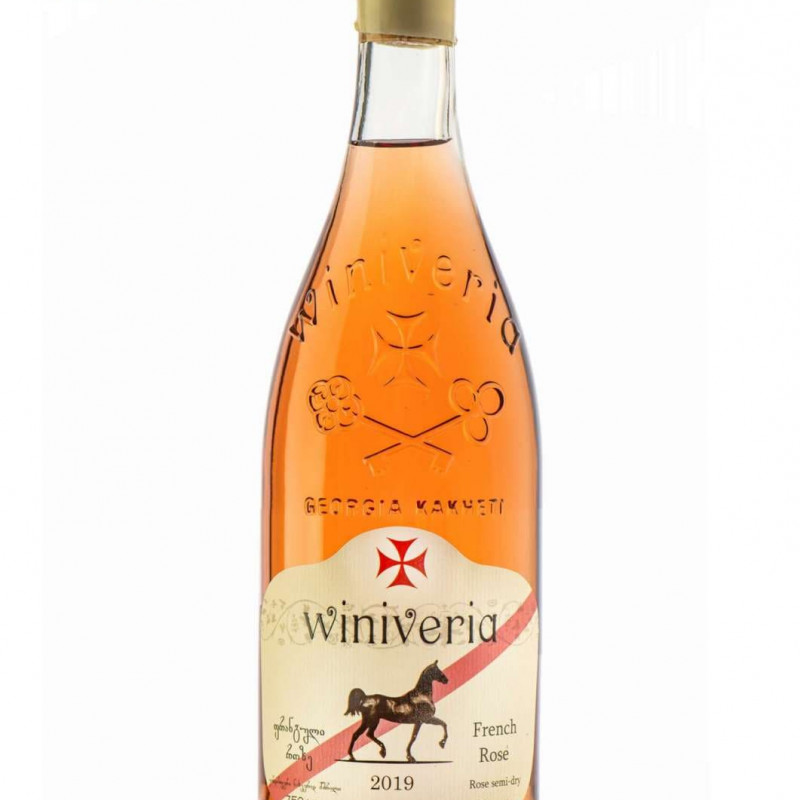 Georgian rose semi-dry wine Winiveria French Rose