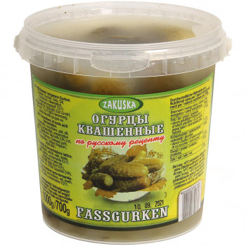 Pickled Cucumbers Zakuska "Homemade", 1kg 