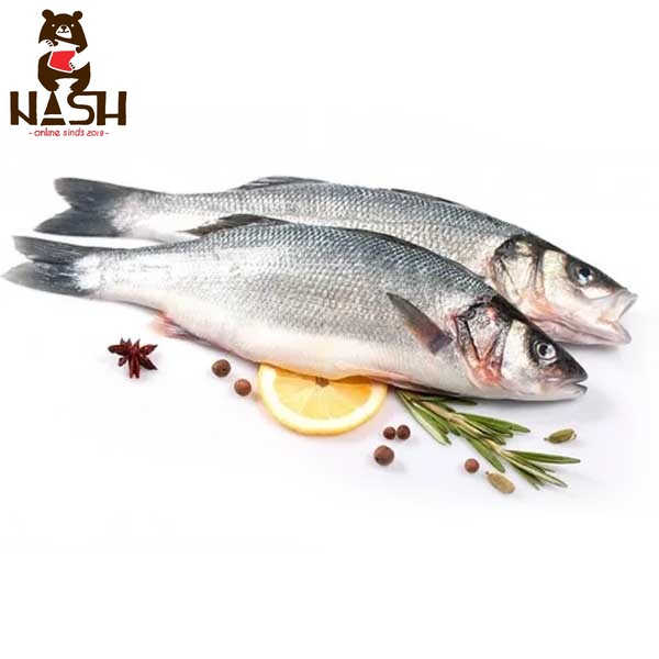 Fresh sea bass, 2 pcs., each about 500g, extra charge for weight may apply
