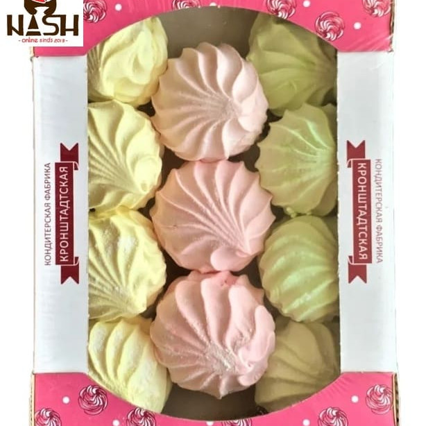 Marshmallow Kronstadtskaya "Assorted Fruit" with raspberry, melon, and apple flavors, 530g