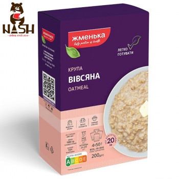 Ukrainian oatmeal Zhmenka, four bags of 50g