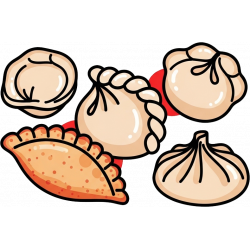 Dumplings, chebureks, mici