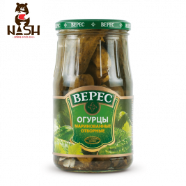 Ukrainian cucumbers Veres pickled, selected, 770g